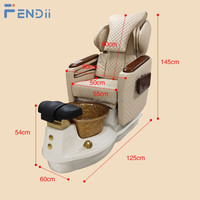 Chaise de spa pour les pieds professionnelle, équipement de salon de manucure, chaise de pédicure commerciale avec massage