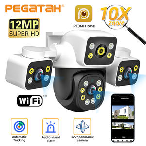 12MP kamera keamanan Wi-Fi 10X Zoom PTZ AI pelacakan gerakan penglihatan malam Audio dua arah CMOS tahan air IP65 dalam ruangan/luar ruangan - Product Image 2