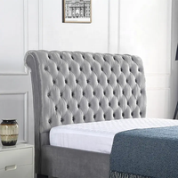 Lit de Rangement en Bois Nouveau Design avec Tête de Lit Personnalisée, Simple, Double ou Grand Format pour Chambre à Coucher