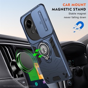 Étui de protection pour caméra coulissante, armure antichoc, hybride TPU, coque arrière rigide pour Tecno Spark Go 1 /Pop 9 4G, support magnétique pour voiture - Product Image 4