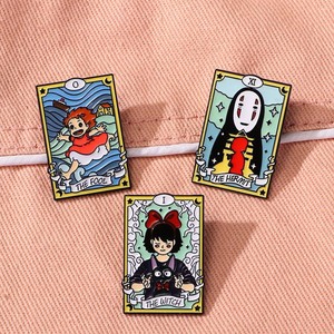 3 diseños nueva fábrica Anime <span class=keywords><strong>Ponyo</strong></span> foto pin personaje de dibujos animados Metal esmalte ropa Pin lindo broche pin mujeres - Product Image 3