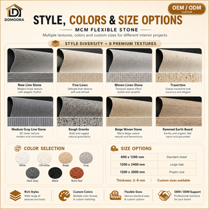 Panneaux muraux en pierre flexible légers MCM 600x1200mm Classe A Revêtement ignifuge pour façade extérieure <span class=keywords><strong>Pro</strong></span> - Product Image 4