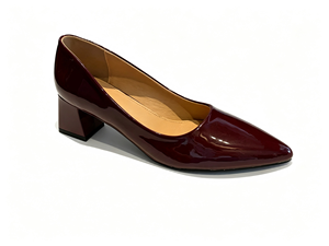 INVISIBAG Zapatos de tacón medio con punta en piel auténtica para mujer, elegantes y cómodos, de piel auténtica con punta en punta. - Product Image 2