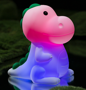 Cute Dinosaur <b>LED</b> Fancy Small Silicone <b>Night</b> <b>Light</b> with 7 Color <b>Lights</b> for Baby Nursery and Kids Bedroom Lamp - Product Image 4