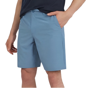 Pantalones Cortos Bermuda Azules Sólidos para Hombre, Cintura Media, Cierre de Botones, Estilo Casual, Secado Rápido, Tela de Poliéster, Bolsillos - Product Image 1