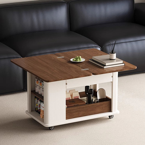 Table basse en bois moderne, durable et écologique avec rangement, ensemble de tables d'appoint pour salon, mobilier de maison - Product Image 1