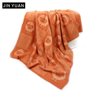 Sang trọng mềm da thân thiện với trẻ em 10% Cashmere 90% len chăn tùy chỉnh dệt Jacquard len ném chăn - Product Image 4