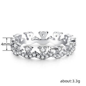 Anello da Donna Q456 in Oro Bianco con Diamante Taglio Brillante Rotondo Colore D Naturale Gioiello di Fidanzamento - Product Image 5