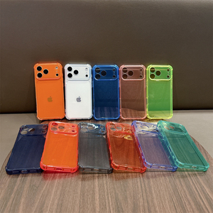 เคสโทรศัพท์มือถือ TPU นิ่มสีนีออนสดใส สำหรับ iPhone 17 16 Pro Max 15 14 13 12 XS XR ป้องกันการกระแทกทั้งสี่มุม - Product Image 1