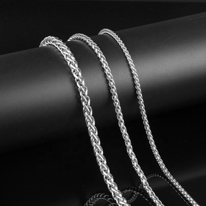 Cadena de Oro al por Mayor de Fábrica, Cadena de Trigo Quirúrgica de Oro Rosa Sólido de 18K, Collares de Acero Inoxidable, Directo de Fábrica OEM/ODM - Product Image 3