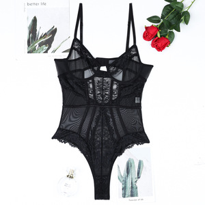 ชุดบอดี้สูทซีทรูเว้าหลังลายก้างปลาสีพื้นเซ็กซี่ ชุดชั้นในผู้หญิง ลดราคาสุดฮอต - Product Image 6