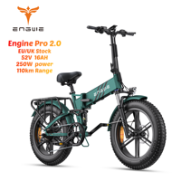 Vélo électrique pliable ENGWE Engine Pro 2.0, 250W, 52V, batterie lithium 16Ah, moteur arrière sans balais, Bicicleta Electric Bike