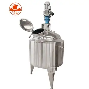 10000 Liters 304 316 Stainless Steel Double-Layer Electric Stem Heating Chemical Fruit Juice Jacketed Liquid Mixing Tank