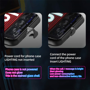Pas de quantité minimale de commande bricolage personnalisé éclairage LED étui de téléphone pour iPhone 13 12 11 14 15 Pro Max XS XR X 7 8 Plus nom personnalisé <span class=keywords><strong>couverture</strong></span> Photo - Product Image 3