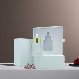 Clear Frosted 30ml Glass Cosmetic Face Serum Bottles Custom Empty Luxury Hair Essential Oil Dropper Bottle With <b>Box</b> - Product Image 1