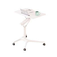 Table mobile chariot élévateur à gaz assis, bureau de jeu pour maison avec roulettes, hauteur réglable