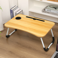 Table pliante pour ordinateur portable avec porte-gobelet et emplacement pour tablette, table portable pour canapé, sol, chambre à coucher