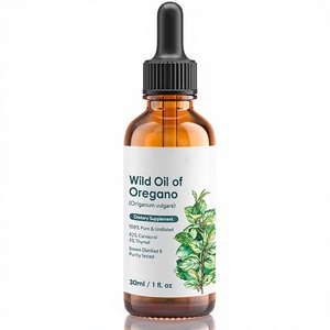Aceite de Orégano Silvestre OEM en Gotas Líquidas, Alto Contenido de Carvacrol (92%), Destilado al Vapor, GMP, para Apoyo Inmunológico y <span class=keywords><strong>Salud</strong></span> Intestinal - Product Image 1