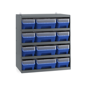 Etagère pour 12 conteneurs RK Box Air Fami 496x304x546mm gris foncé avec couvercles et façades - Product Image 1