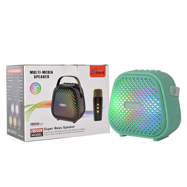 SING-E ZQS1338 Mini Portable Blue Tooth Speaker HiFi Wireless Microphone Amplifier With Battery Power for Home Karaoke Phone Use