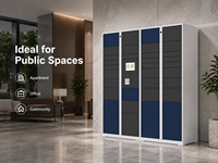 Casillero Inteligente para Paquetes, Gabinete de Almacenamiento de Paquetes de Autoservicio para Apartamentos, Oficinas, Comunidades, Entrega de Última Milla, OEM, ODM