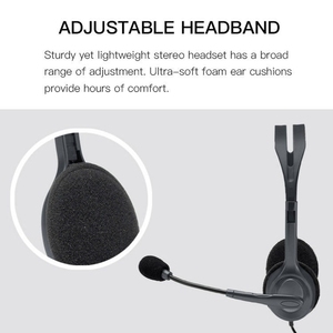 <span class=keywords><strong>Casque</strong></span> filaire <span class=keywords><strong>Logitech</strong></span> H111 stéréo avec microphone, <span class=keywords><strong>casque</strong></span> filaire 3,5 mm, son stéréo, <span class=keywords><strong>casque</strong></span> pour jeux, musique, PC - Product Image 2