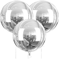Ballons en aluminium de haute qualité personnalisés 4D argentés et dorés, ballons joyeux anniversaire, décorations de fête de mariage en vrac, grands ballons en aluminium