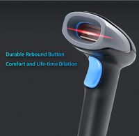 Lecteur de codes à barres filaire 1D 2D Qr portable Scanner de codes à barres laser sans fil pour les reçus Caisse enregistreuse Inventaire Chèque bancaire