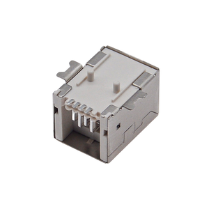 ช่องเสียบ USB 2.0 Type-B แบบตัวเมีย มุมฉาก แนวนอน แบบ SMT พร้อมขั้วต่อสี่จุด สำหรับเชื่อมต่อเครื่องพิมพ์ สีขาว - Product Image 3