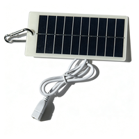 Panneau solaire monocristallin 1,2W 5V avec sortie USB, chargeur solaire portable DIY pour téléphone portable et camping
