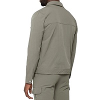 Veste de travail pour homme en deux pièces, sur mesure, de qualité supérieure, avec poches à rabat, fermeture à boutons, grande taille, imperméable