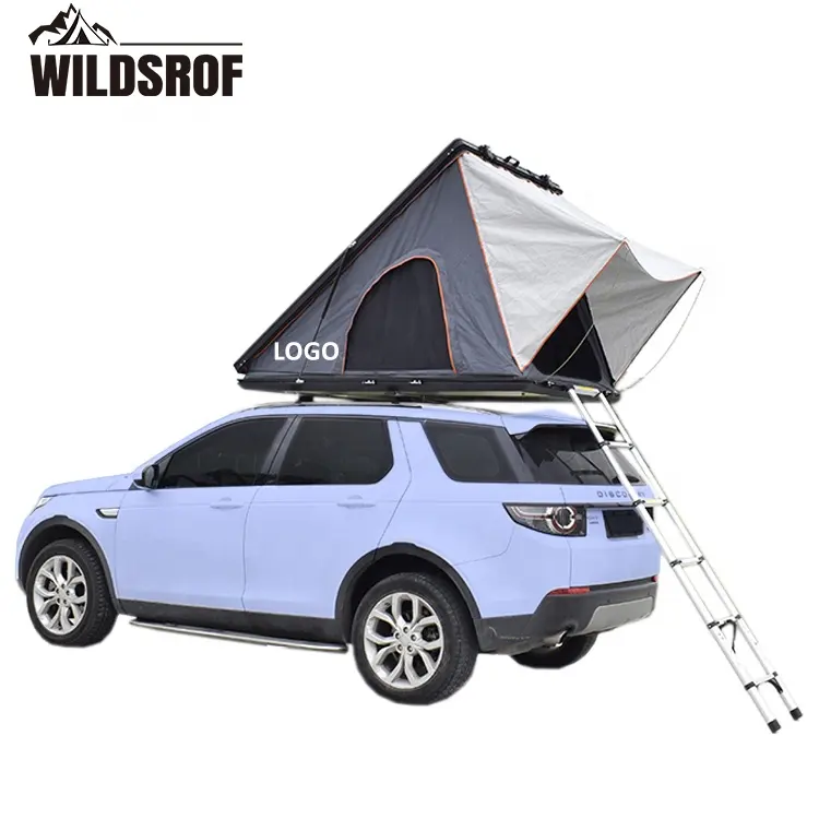 Wildsrof 2021 Diy Automatische Hardshell Outdoor Waterdichte Camping Rooftop Tent Hard Shell 2 Persoon Suv Aluminium Dak Tent