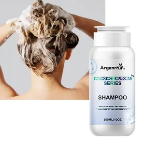 Sampo minyak argan merek label pribadi sampo perawatan rambut asam amino dan kondisioner set perawatan rambut untuk rambut alami
