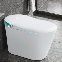 Haute technique monté au sol allongé Double forme de U élargir le siège autonettoyant chauffage bidet intelligent toilette intelligente