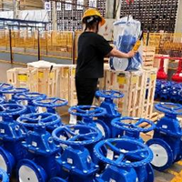 Katup gerbang Manual segel keras batang goyang tidak naik, untuk pasokan air BS EN 1171 PN16/PN10 2 "-12" (DN50-DN300)