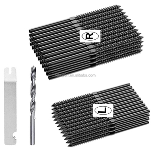 Kit de herrajes para barandilla de cable negra para terraza y escalera, con tornillos de engaste izquierdo y derecho de 1/8 pulgada, de acero inoxidable T316, para postes de madera - Product Image 1