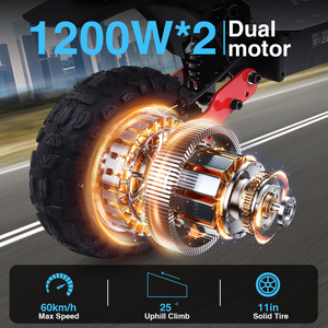 Monopattino Elettrico Pieghevole Unisex a Lunga Autonomia con Batteria al Litio 48V e Pneumatici da 11 Pollici per Pendolarismo Urbano e Universitario - Spedizione da Magazzino USA - Product Image 3