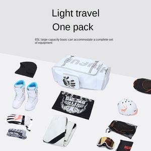 Sac à dos de <span class=keywords><strong>ski</strong></span> imperméable pour femme de 65 L avec roues, compartiment sec et humide séparé, rangement pour bottes de <span class=keywords><strong>ski</strong></span> et casque, pour les sports de neige débutants - Product Image 3