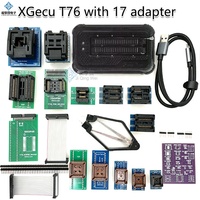 Programmateur universel JQW XGecu T76 + Kit d'adaptateurs 17 pièces 32 bits 200 MHz USB Type-C 76 broches Prise en charge de plus de 26000 circuits intégrés EMMC 140 Mo/s Prix réel