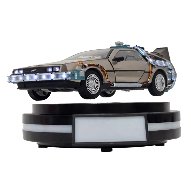 Magnets chwebebahn Floating OEM Custom LED Neueste Kinder Mini Metall legierung zurück in die Zukunft Spielzeug Diecast Auto Modell