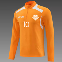 Usine en gros blanc quart Zip Football formation veste hiver Sports de plein air respirant longue formation costume manteau imprimé