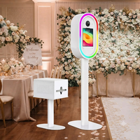 Kiosque photo DSLR pour iPad 13 pouces avec boîtier métallique, impression instantanée pour location événementielle et fêtes