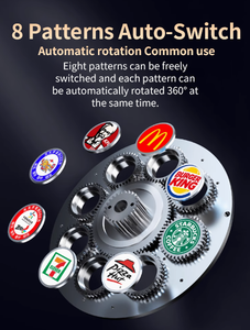 Biểu tượng tùy chỉnh LED chiếu xoay tám mô hình <span class=keywords><strong>gobo</strong></span> IP65 xoay LED Spotlight thay đổi slide cho quảng cáo - Product Image 2