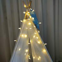 Guirlandes lumineuses LED en forme d'étoiles, alimentées par USB ou piles, scintillantes, décoratives pour Noël, les marchés et les stands.