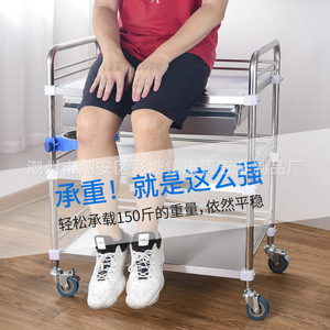Custom-made stainless steel <b>trolleys</b> for hospitals, clinics, beauty salons, instrument carts, double-drawer <b>tool</b> carts - Product Image 2
