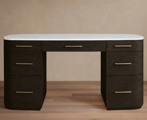 Modern Luxury American Style Home Office Furniture Solid Wood <strong>Oak</strong> Office Tables Marble <strong>Top</strong> <strong>Desks</strong> - Product Image 4