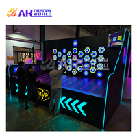 Simulateur de football interactif d'intérieur 2026, jeu de lancer, AR, lumières LED haute définition, métal, centre commercial, coordination œil-main