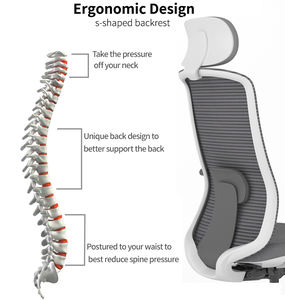 Profesyonel üretici Modern tasarım müdürü hasır ofis koltuğu ayarlanabilir bel personel lüks yönetici büro sandalyeleri - Product Image 3