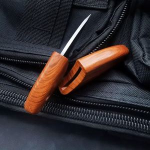 Cuchillo Plegable Mini con Mango de Madera para Uso Diario, Cuchilla Pequeña de Acero Inoxidable, Herramienta de Bolsillo EDC, Gadget Práctico para Tareas de Corte Rápido - Product Image 3