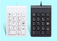 2026 Dropshipping Mini Wired Numeric Keypad Numpad 18 Tombol Keyboard Digital untuk Akuntansi Teller Laptop Notebook Tablet